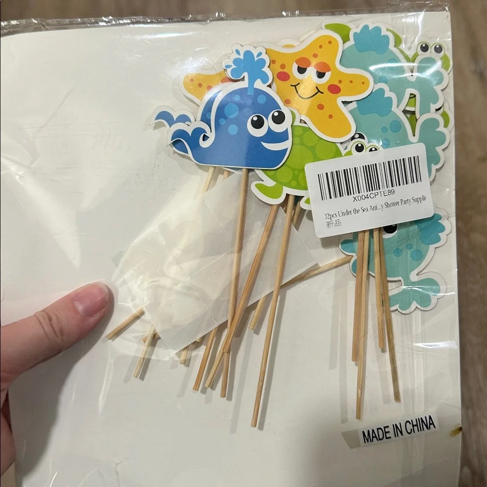 Under the Sea Cupcake Toppers - Multicolor